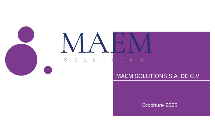 Portada del brochure de MAEM Solutions